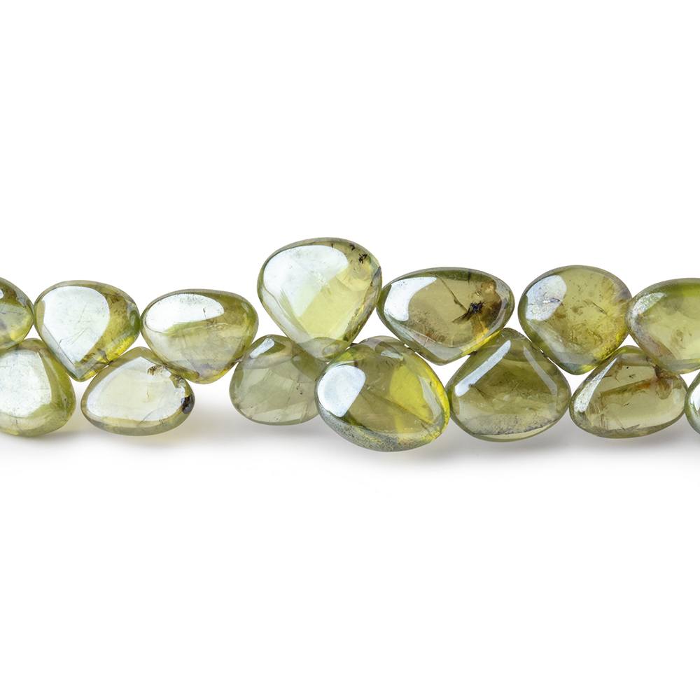 6-7mm Mystic Prehnite Plain Heart Beads 8 inch 58 pieces - Beadsofcambay.com