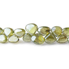 6-7mm Mystic Prehnite Plain Heart Beads 8 inch 58 pieces - Beadsofcambay.com