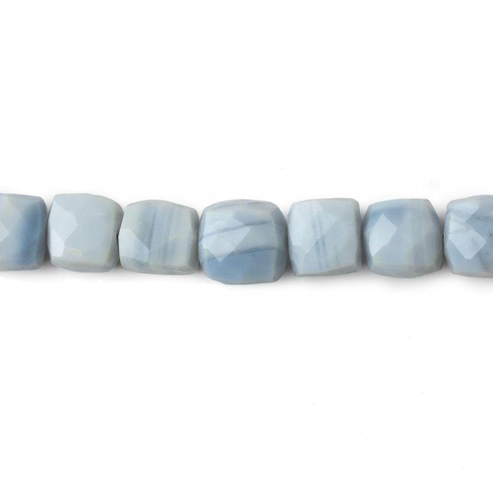 6-7mm Owyhee Denim Blue Opal Faceted Cube Beads 7.75 inch 29 pieces - Beadsofcambay.com