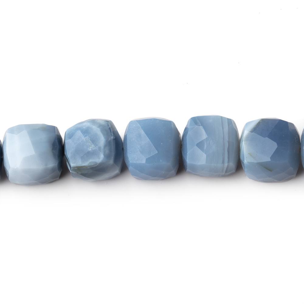 6-7mm Owyhee Denim Blue Opal Faceted Cube Beads 8 inch 29 pieces - Beadsofcambay.com