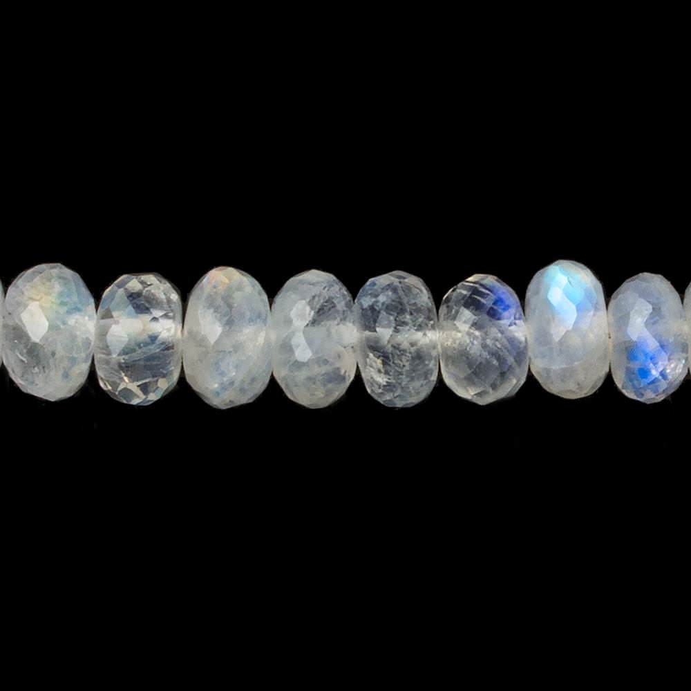 6-7mm Rainbow Moonstone Faceted Rondelle Beads 16 inch 92 pieces AA - Beadsofcambay.com