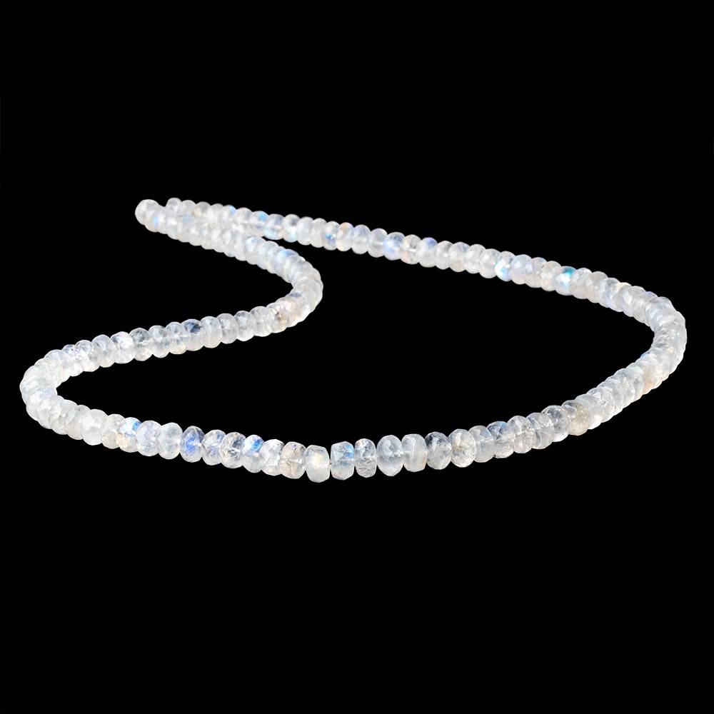 6-7mm Rainbow Moonstone Faceted Rondelle Beads 18 inch 115 pieces - Beadsofcambay.com