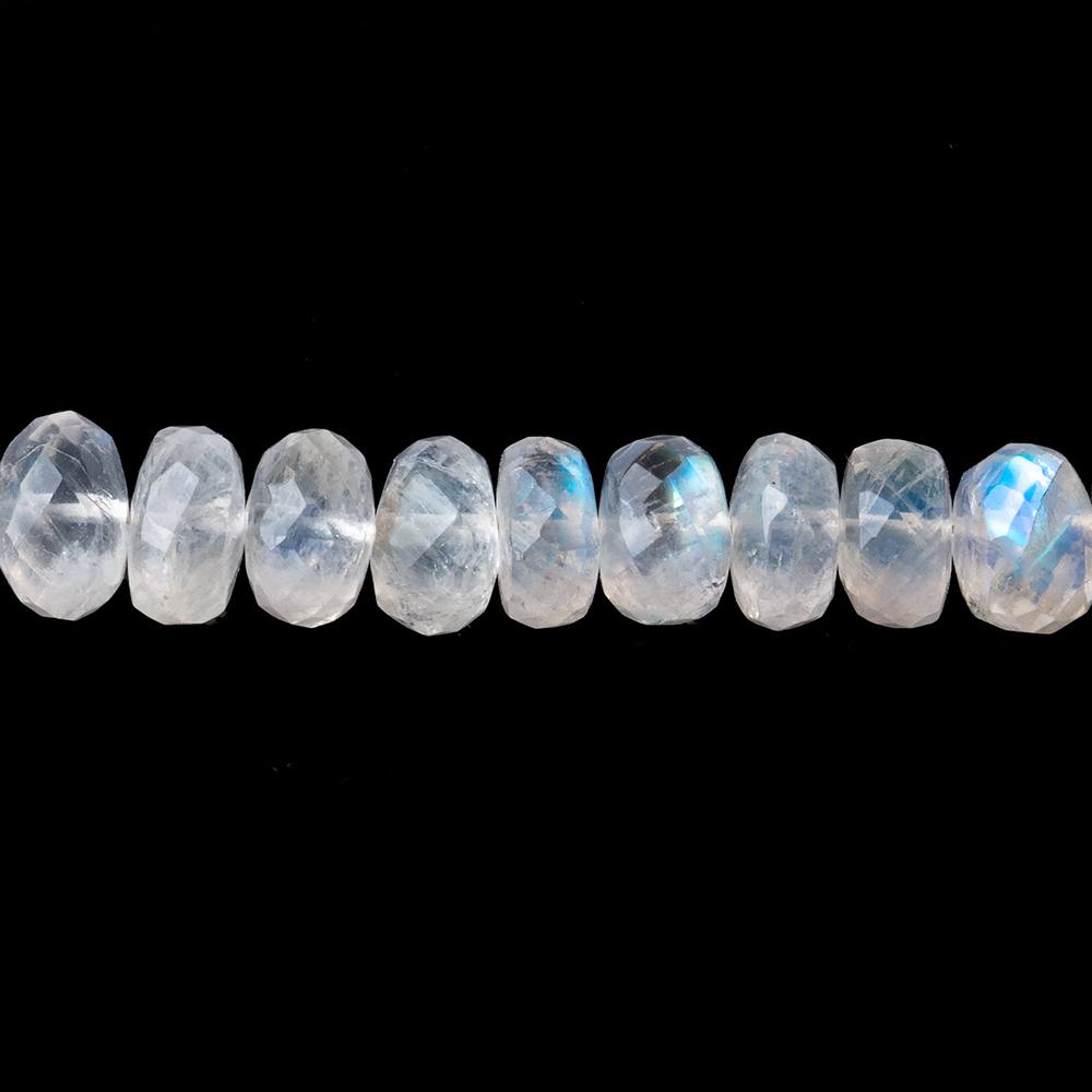 6-7mm Rainbow Moonstone Faceted Rondelle Beads 18 inch 115 pieces - Beadsofcambay.com