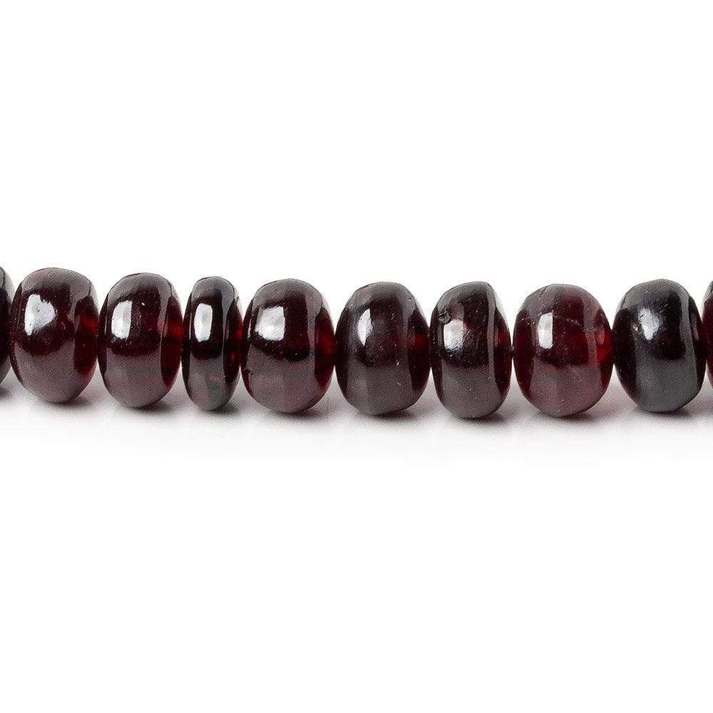 6 - 7mm Red Garnet Plain Rondelle Beads 16 inch 89 pieces - Beadsofcambay.com