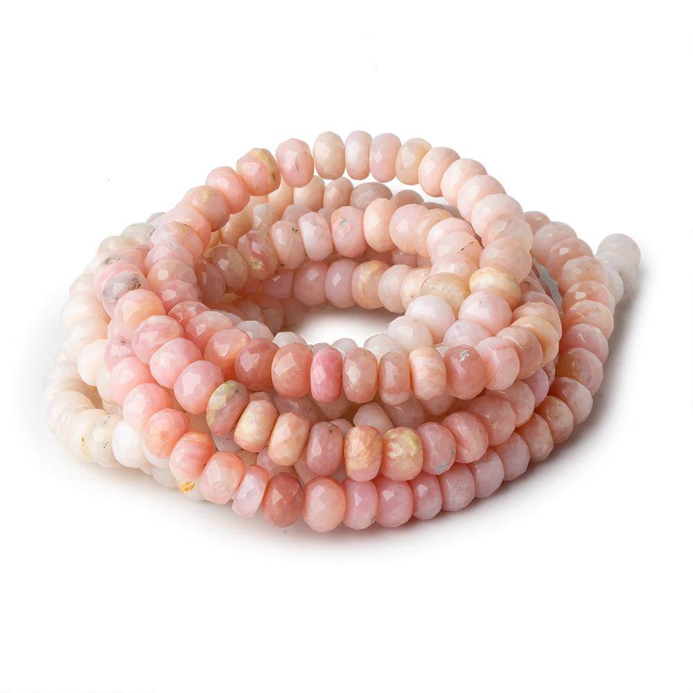 6-7mm Shaded Pink Peruvian Opal Faceted Rondelle Beads 18 inch 106 pieces - Beadsofcambay.com