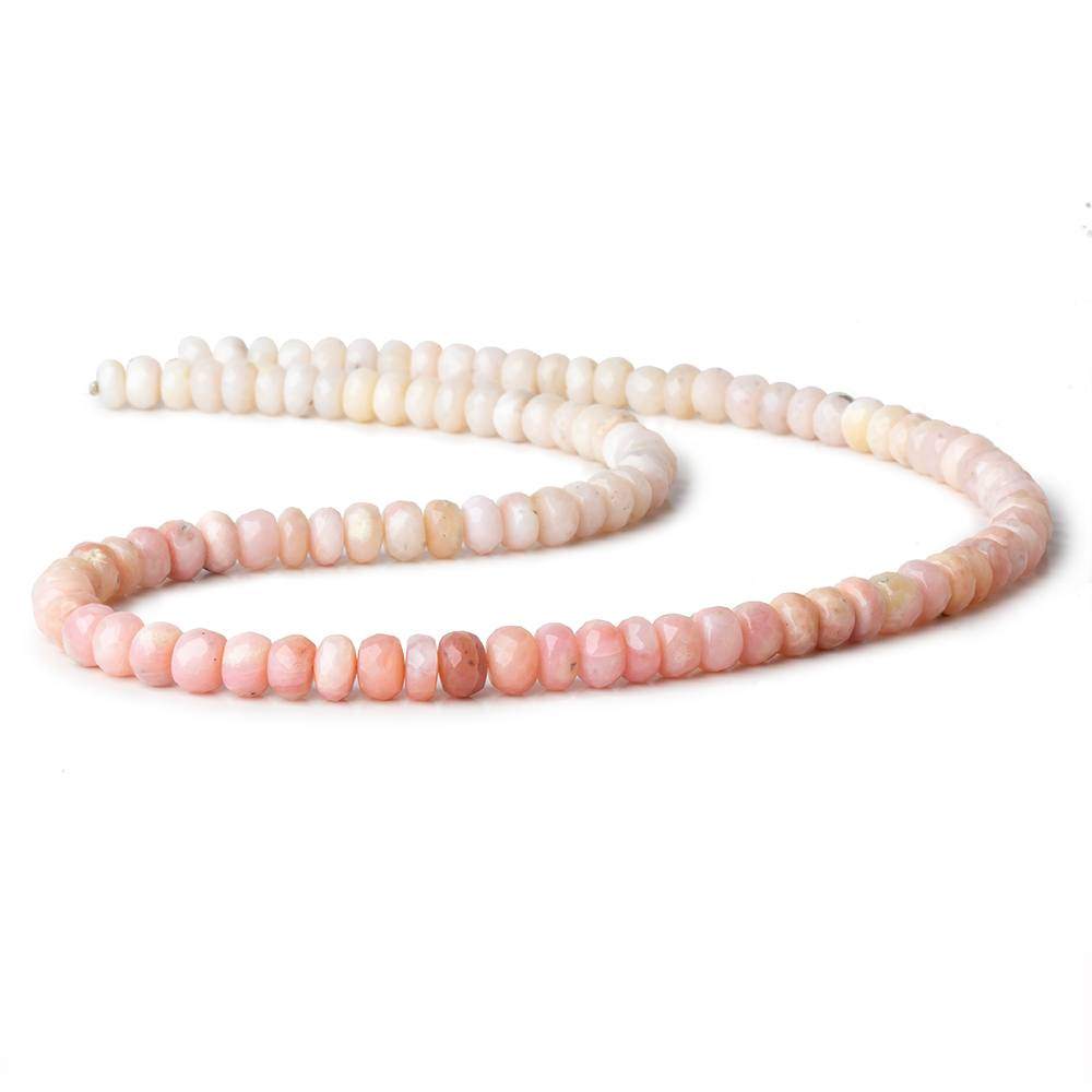 6-7mm Shaded Pink Peruvian Opal Faceted Rondelle Beads 18 inch 106 pieces - Beadsofcambay.com