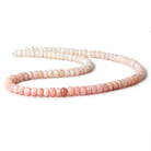 6-7mm Shaded Pink Peruvian Opal Faceted Rondelle Beads 18 inch 106 pieces - Beadsofcambay.com
