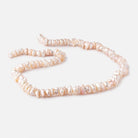 6-7mm Shades of Peach Center Drill Keshi Freshwater Pearls 15.5 inch 94 Beads - Beadsofcambay.com