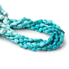 6-7mm Sleeping Beauty Turquoise Plain Pear Beads 7.75 inch 24 pieces - Beadsofcambay.com