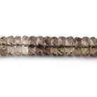 6-7mm Smoky Quartz Faceted Heshi Beads 16.75 inch 163 pieces - Beadsofcambay.com