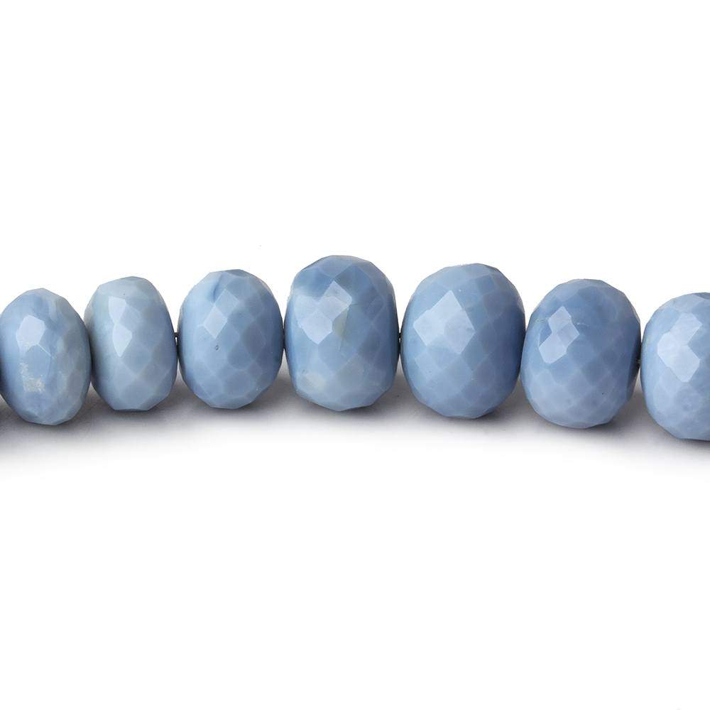 6-8.5mm Denim Blue Opal Faceted Rondelle Beads 16 inch 95 beads - Beadsofcambay.com