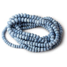 6-8.5mm Denim Blue Opal Faceted Rondelle Beads 16 inch 95 beads - Beadsofcambay.com