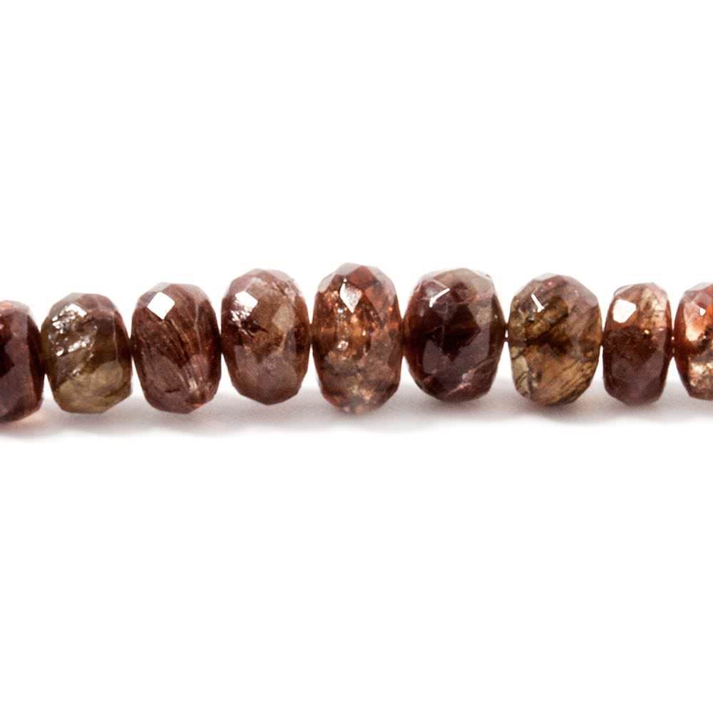 6-8mm Andalusite faceted rondelle beads 16 inches 97 pieces - Beadsofcambay.com