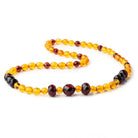 6-8mm Baltic Amber Mixed Shape Necklace 17.5 inch 63 Beads - Beadsofcambay.com