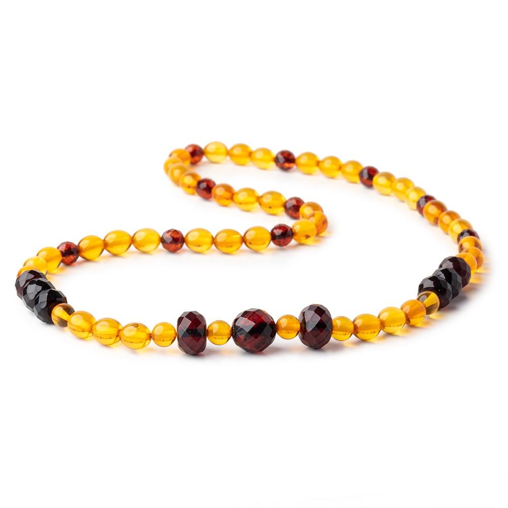 6-8mm Baltic Amber Mixed Shape Necklace 17.5 inch 63 Beads - Beadsofcambay.com