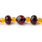 6-8mm Baltic Amber Mixed Shape Necklace 17.5 inch 63 Beads - Beadsofcambay.com