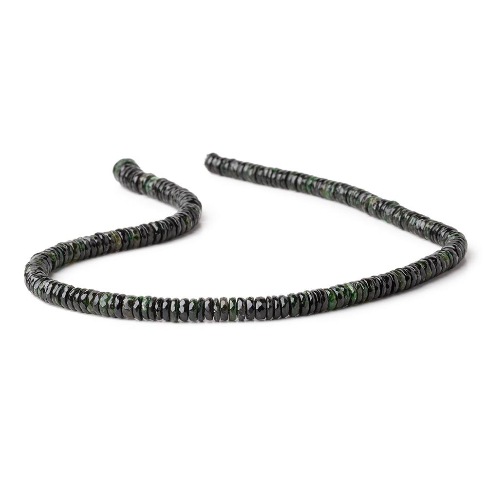 6-8mm Chrome Tourmaline Faceted Heishi Beads 15 inch 190 pieces - Beadsofcambay.com