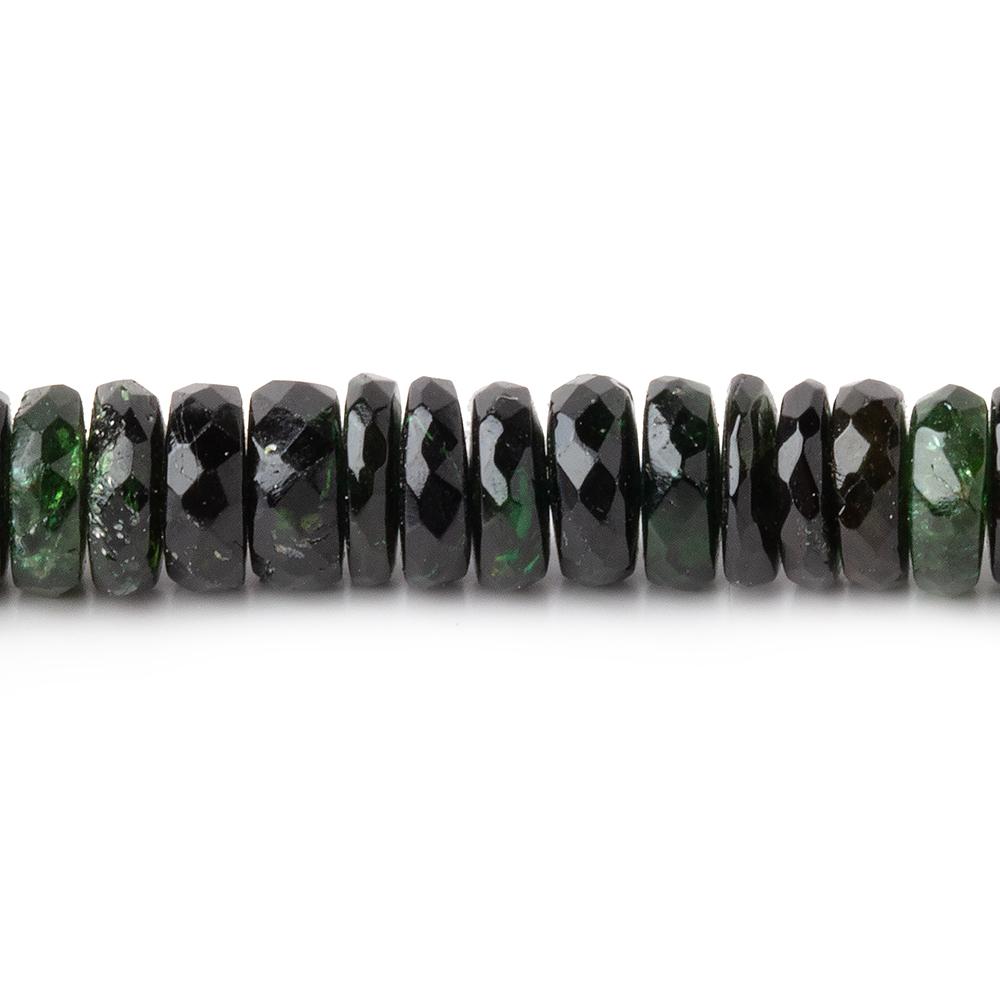 6-8mm Chrome Tourmaline Faceted Heishi Beads 15 inch 190 pieces - Beadsofcambay.com