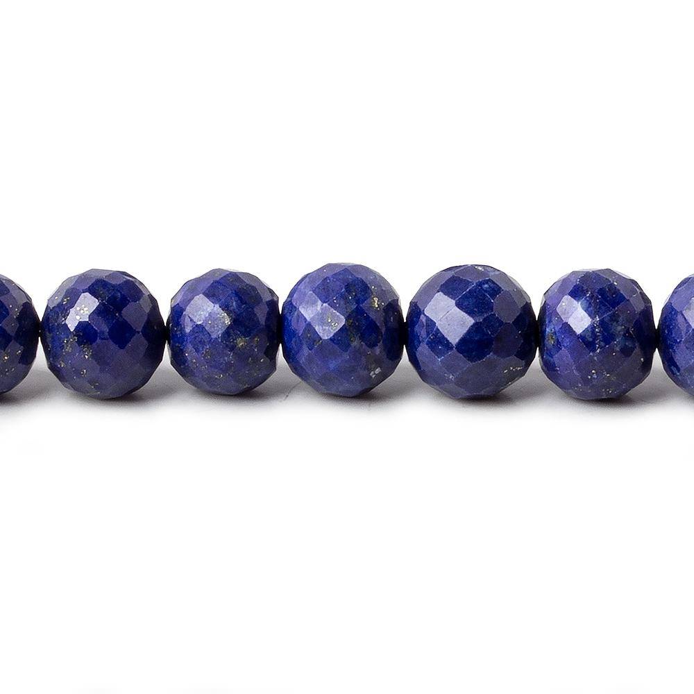 6-8mm Lapis Lazuli Faceted Round Beads 15 inch 61 pieces - Beadsofcambay.com