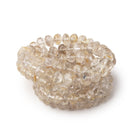 6-8mm Rutilated Quartz Faceted Rondelle Beads 16 inch 83 pieces - Beadsofcambay.com