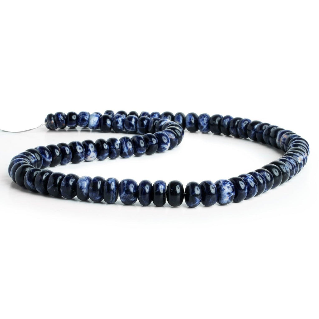 6-8mm Sodalite Plain Rondelle 16 inch 80 beads - Beadsofcambay.com
