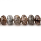 6-8mm Tourmalinated Quartz Faceted Rondelle Beads 15.5 inch 70 pieces - Beadsofcambay.com