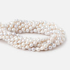 6-8mm White Petite Ultra Baroque Freshwater Pearls 16 inch 54 Beads - Beadsofcambay.com