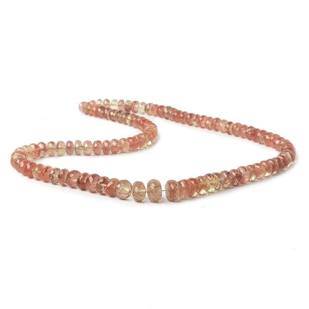 6-9.5mm Andesine Faceted Rondelle Beads 18 inch 103 pieces - Beadsofcambay.com