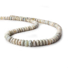 6-9.5mm Cream Australian Opal plain rondelles 18 inch 107 beads - Beadsofcambay.com