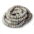 6-9.5mm Cream Australian Opal plain rondelles 18 inch 107 beads - Beadsofcambay.com