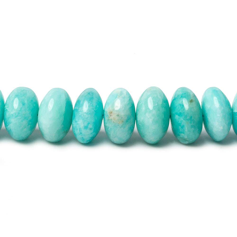 6-9mm Amazonite plain rondelle beads 15 inch 82 pieces AA - Beadsofcambay.com
