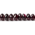 6-9mm Garnet Faceted Rondelle Beads 16 inch 89 pieces - Beadsofcambay.com