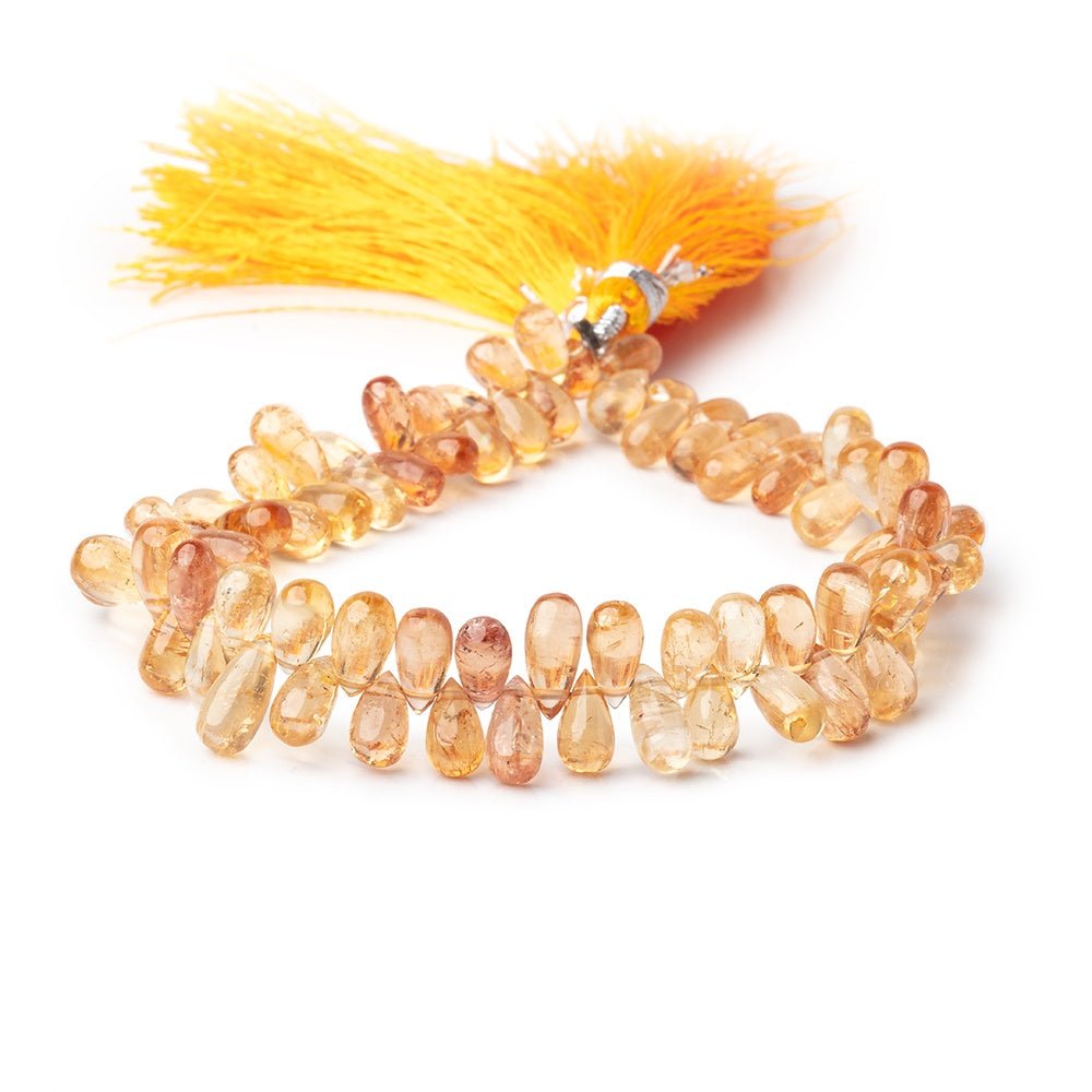 6-9mm Imperial & Precious Topaz Plain Tear Drop Beads 8 inch 80 pieces AA - Beadsofcambay.com