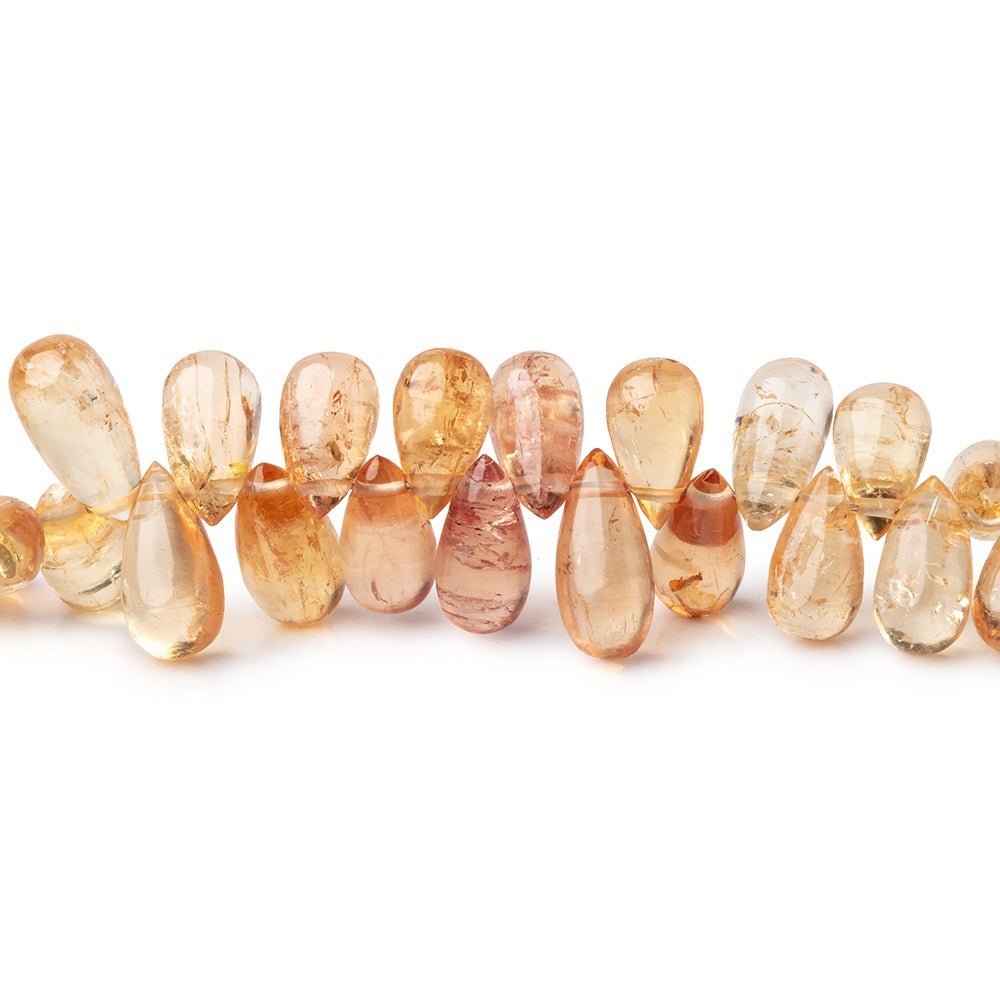 6-9mm Imperial & Precious Topaz Plain Tear Drop Beads 8 inch 80 pieces AA - Beadsofcambay.com