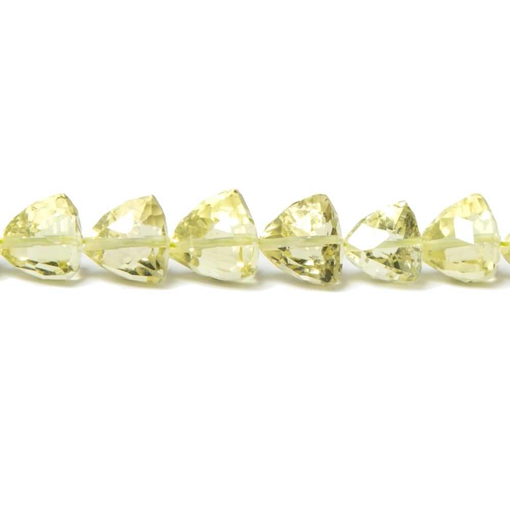 6-9mm Lemon Quartz Straight Drilled Trillion Beads 56 pieces - Beadsofcambay.com