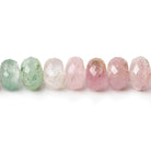 6-9mm Multi-color Afghani Tourmaline Faceted Rondelle Beads 16.5 inch 93 pcs - Beadsofcambay.com