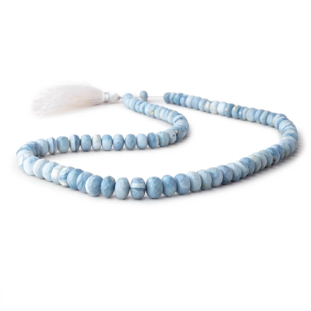6-9mm Owyhee Blue Opal Faceted Rondelle Beads 18 inch 93 pieces - Beadsofcambay.com