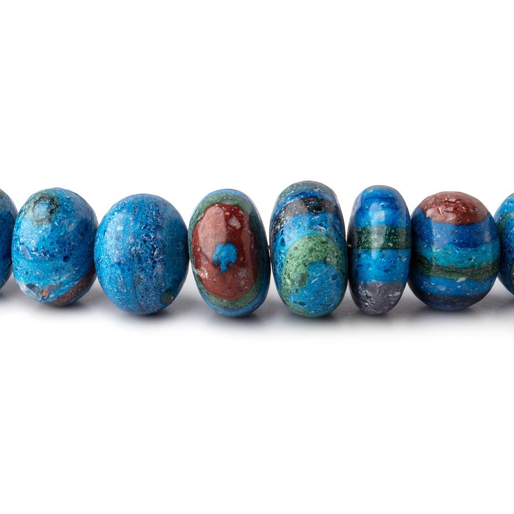 6-9mm Rainbow Calsilica Plain Rondelle Beads 16 inch 85 pieces - Beadsofcambay.com