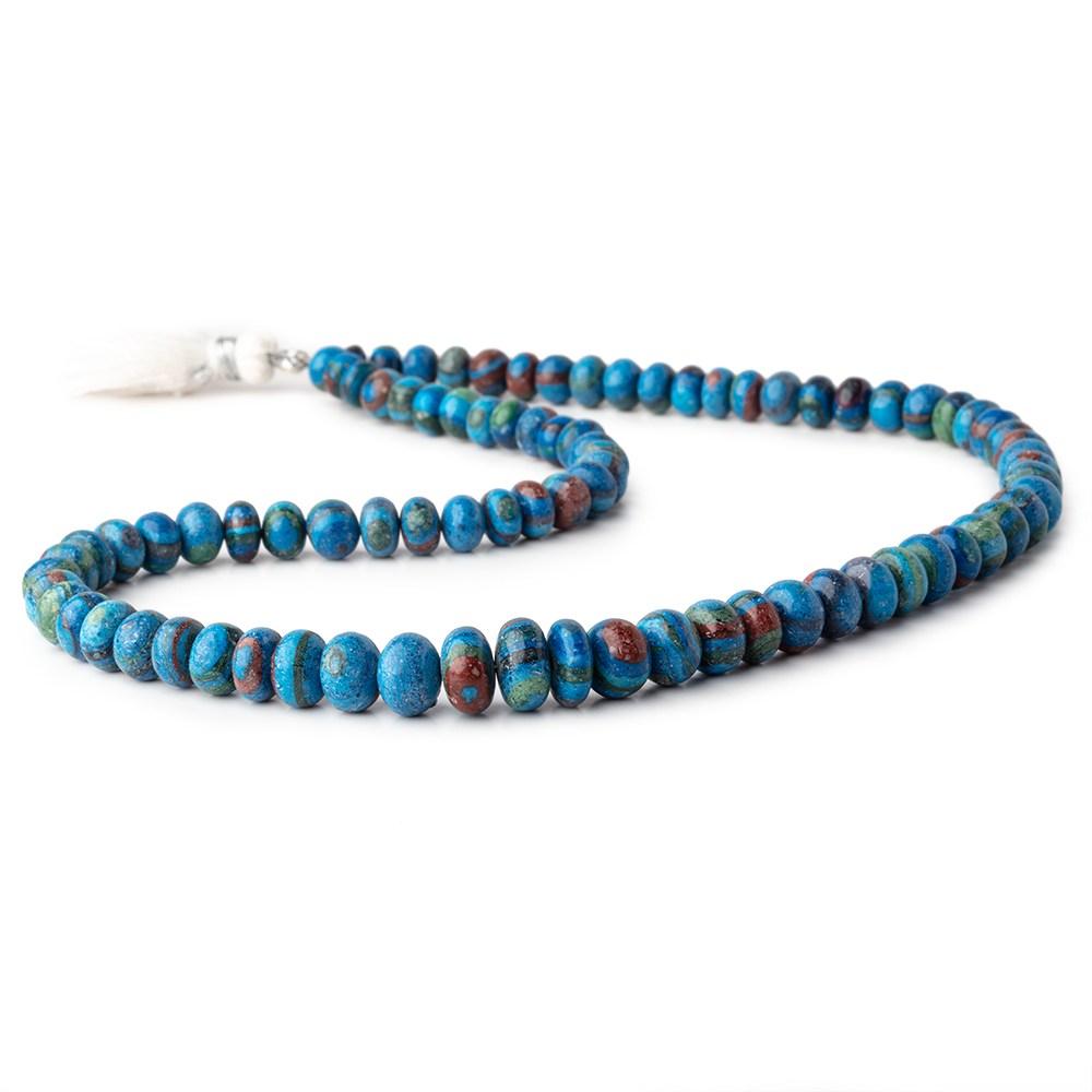 6-9mm Rainbow Calsilica Plain Rondelle Beads 16 inch 85 pieces - Beadsofcambay.com