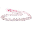 6-9mm Rose Quartz Straight Drilled Trillion Beads 15 inch 56 pieces - Beadsofcambay.com