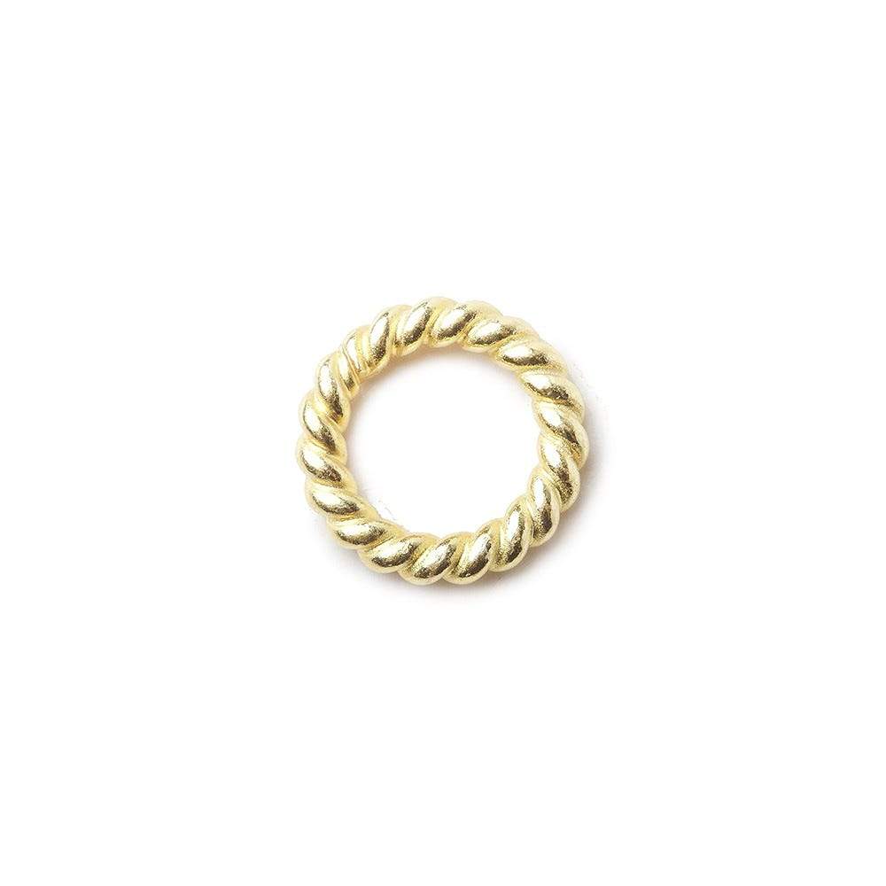 6 mm Twisted Vermeil Jumpring 25 rings per bag - Beadsofcambay.com