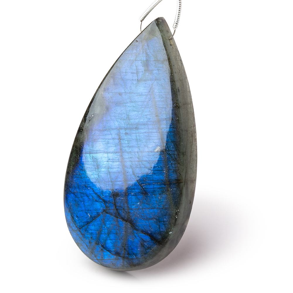 61x32x10mm Labradorite Plain Pear Pendant 1 AAA Focal - Beadsofcambay.com