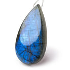 61x32x10mm Labradorite Plain Pear Pendant 1 AAA Focal - Beadsofcambay.com