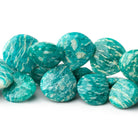 11.5x11.5-19x19mm Russian Amazonite Faceted Hearts 8 inch 35 Beads - BeadsofCambay.com
