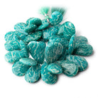 23x15-33x20mm Russian Amazonite Faceted Pear Beads 7 inch 35 pieces - BeadsofCambay.com