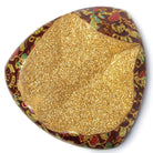 62x61x11mm Red Enamel & Gold Leaf Agate Drusy Focal Bead 1 piece - Beadsofcambay.com