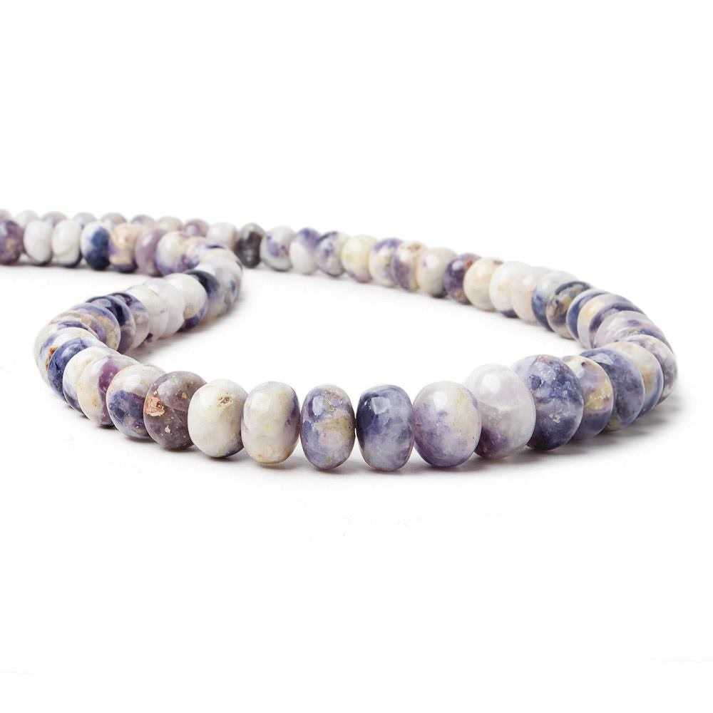6.5-10.5mm Morado Purple Opal Plain Rondelle Beads 18 inch 88 pieces - Beadsofcambay.com