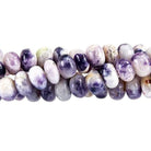 6.5-10.5mm Morado Purple Opal Plain Rondelle Beads 18 inch 88 pieces - Beadsofcambay.com