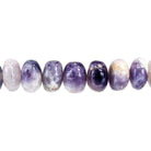 6.5-10.5mm Morado Purple Opal Plain Rondelle Beads 18 inch 88 pieces - Beadsofcambay.com