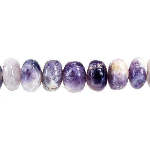 6.5-10.5mm Morado Purple Opal Plain Rondelle Beads 18 inch 88 pieces - Beadsofcambay.com